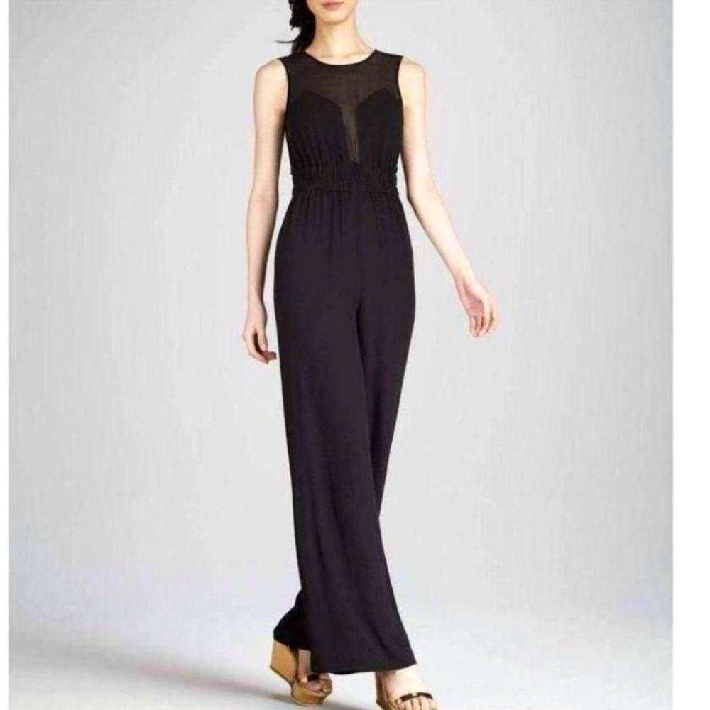 BCBG Kiara black crepe jumpsuit